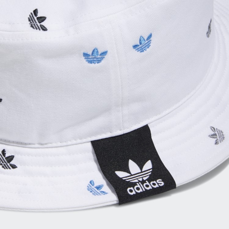 Chapéu Bucket Branco Com Estampa Trefoil Adidas