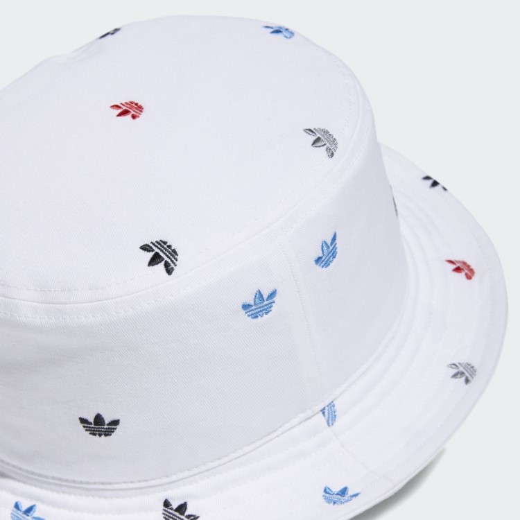 Chapéu Bucket Branco Com Estampa Trefoil Adidas