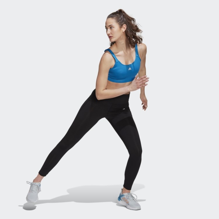 Azul Adidas Tlrd Move Training Moda Sutiã De Alto Suporte