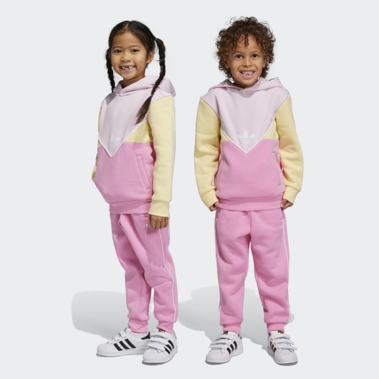 Conjunto De Moletom Rosa Adicolor Adidas