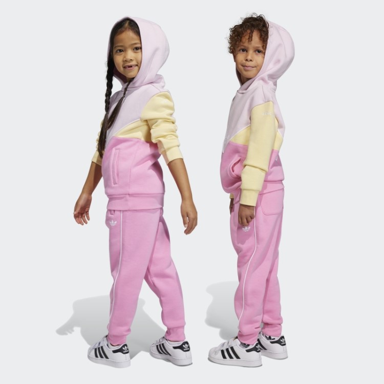 Conjunto De Moletom Rosa Adicolor Adidas