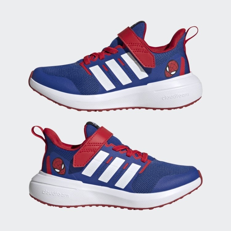 Adidas X Marvel Fortarun Spider-man 2.0 Cloudfoam Tênis Top De Renda Azul Royal Quente
