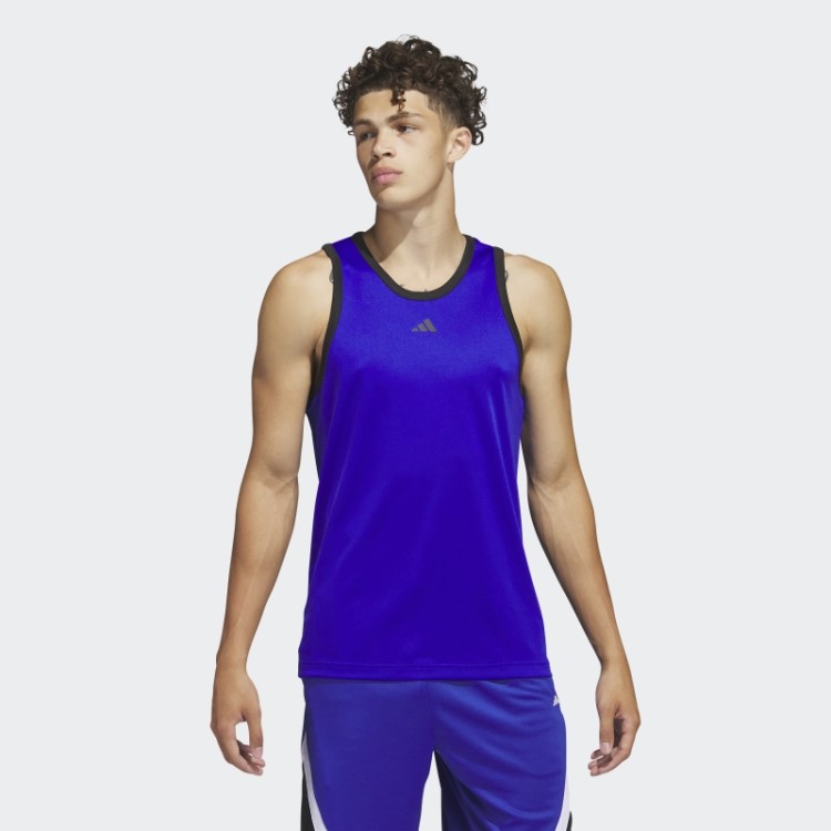 Regata Azul Adidas Basquete Com As Três Listras Quente