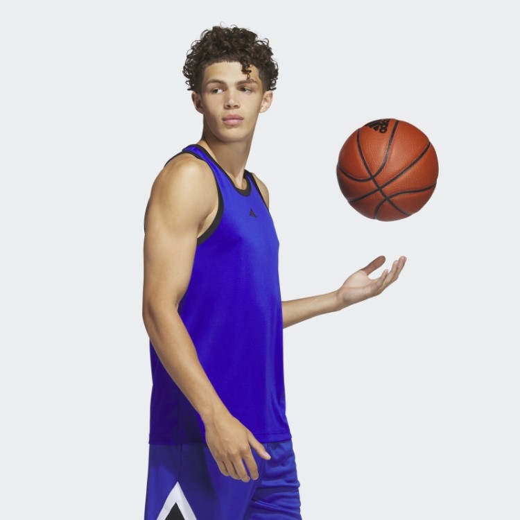 Regata Azul Adidas Legends Basquete Com As Três Listras Fashion