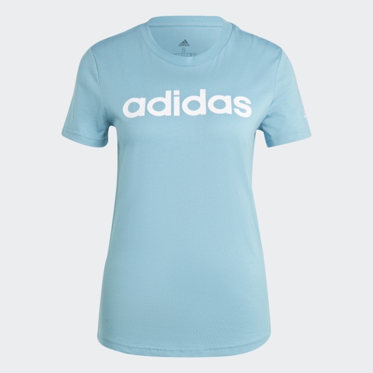 Essentials Camiseta Slim Com Logo Azul Adidas