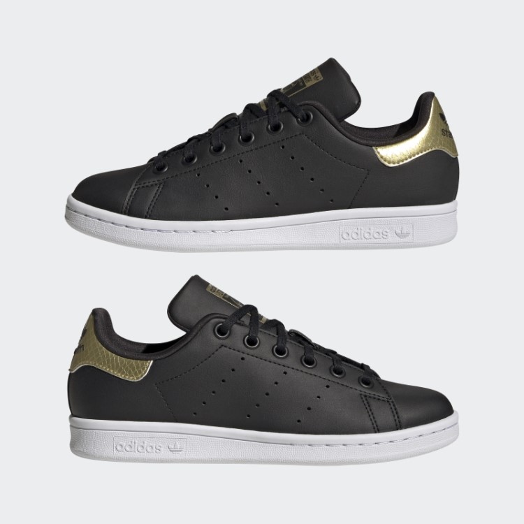 Sapatos Adidas Stan Smith Dourados Metálicos Quentes