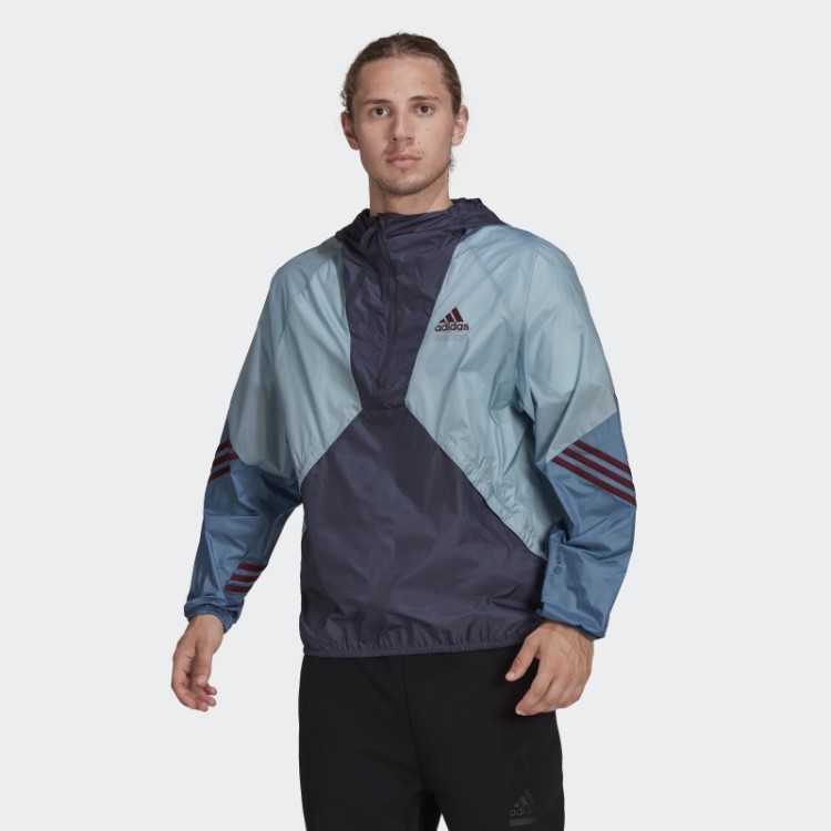 Adidas Marinho De Volta Ao Esporte Wind.rdy Anorak