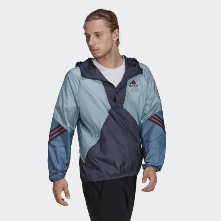 Adidas Marinho De Volta Ao Esporte Wind.rdy Anorak