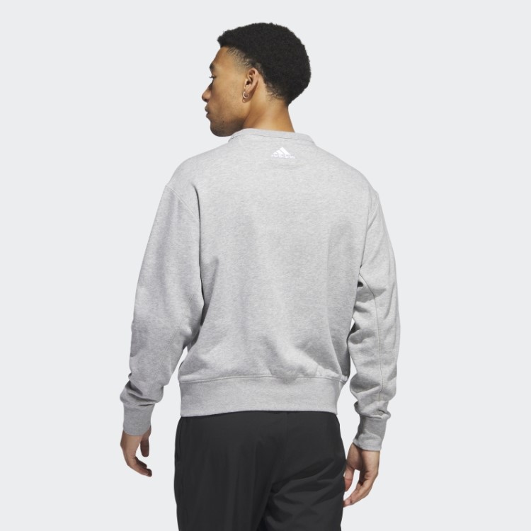 Adidas Oilers Moletom Vintage Crew Cinza Médio