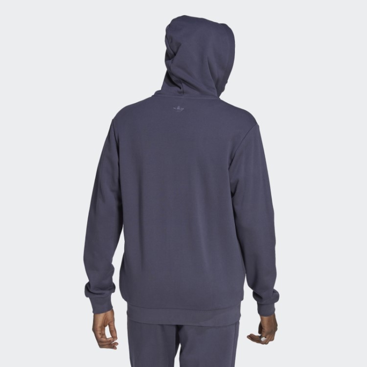 Adidas Moletom Azul Marinho Com Zíper Bordado