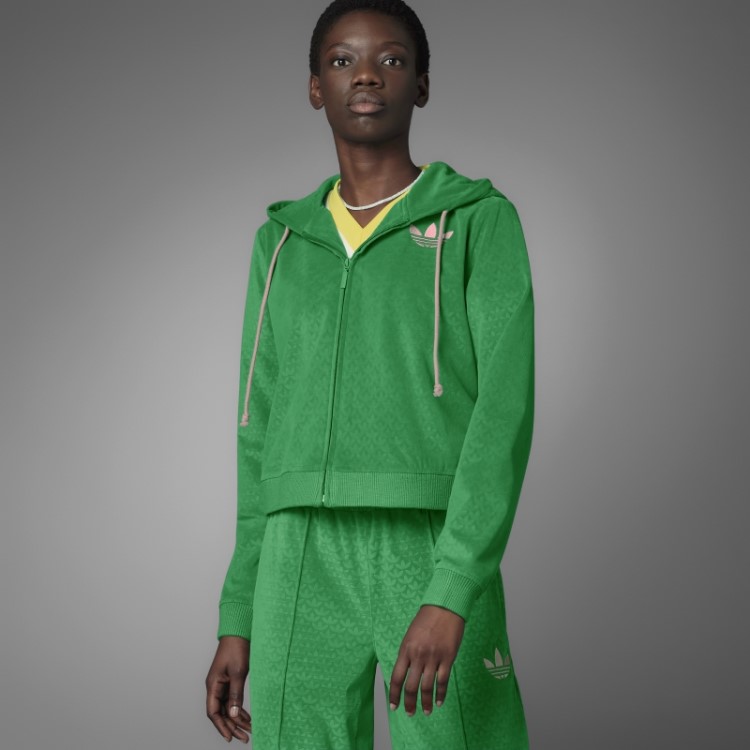 Adidas Adicolor Heritage Now Moletom Com Capuz Em Veludo Verde