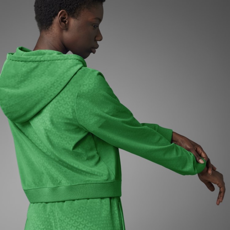Adidas Adicolor Heritage Now Moletom Com Capuz Em Veludo Verde