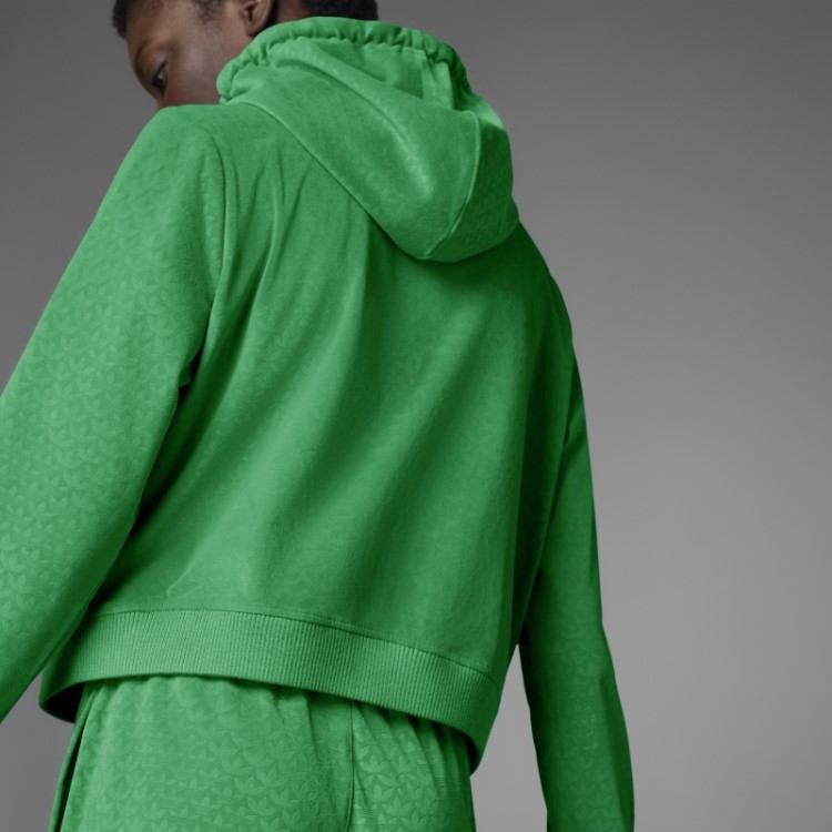 Adidas Adicolor Heritage Now Moletom Com Capuz Em Veludo Verde