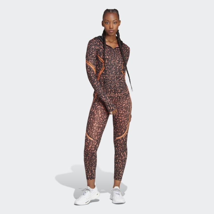 Adidas By Stella Mccartney Leggings De Corrida Com Estampa Truepace Preto Quente