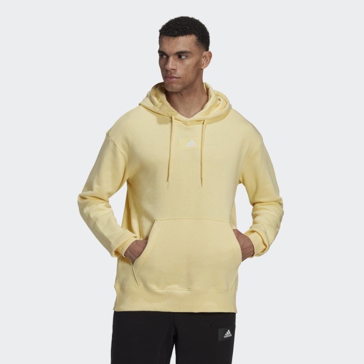 Essentials FeelVivid Moletom De Lã De Algodão Ombros Caídos Amarelo Adidas