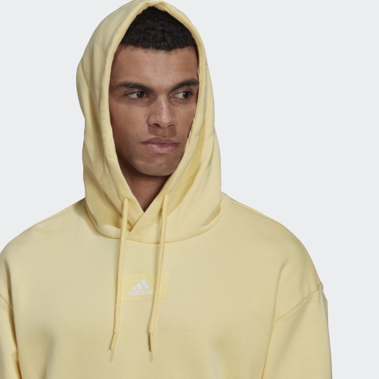 Essentials FeelVivid Moletom De Lã De Algodão Ombros Caídos Amarelo Adidas