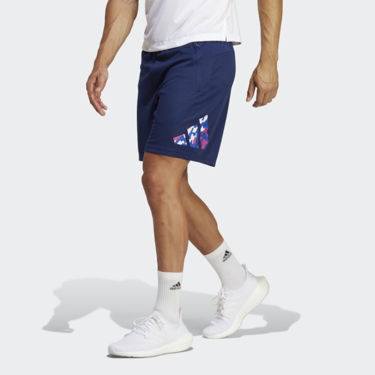 Calção De Treino Sazonal Azul Escuro Essencial Adidas