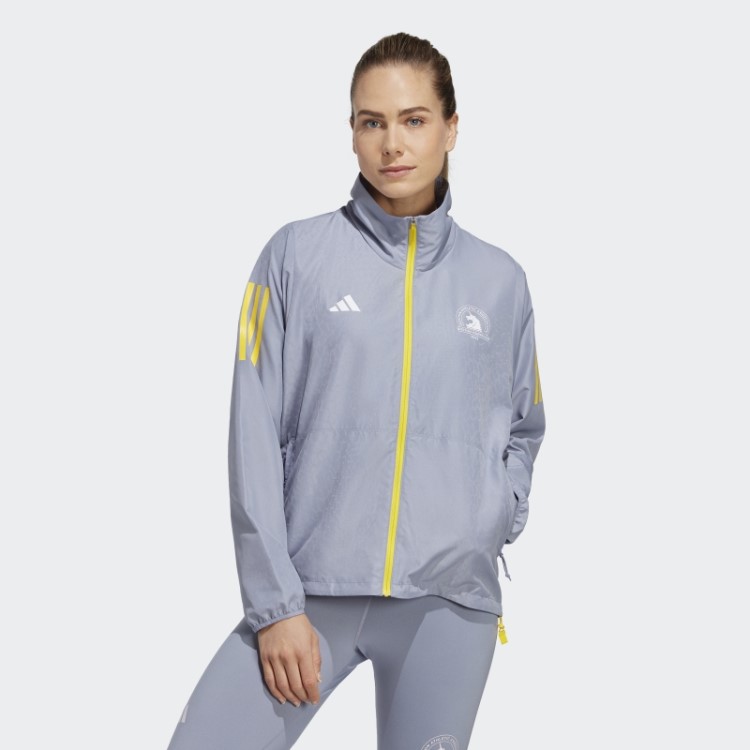 Jaqueta De Comemoração Boston Marathon 2023 Prata Violeta Adidas