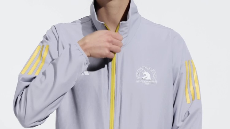 Jaqueta De Corrida Para Celebração Da Maratona De Boston 2023 Adidas Violeta Prateada