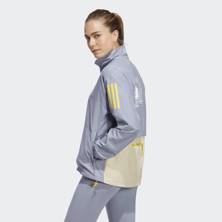 Jaqueta De Corrida Para Celebração Da Maratona De Boston 2023 Adidas Violeta Prateada