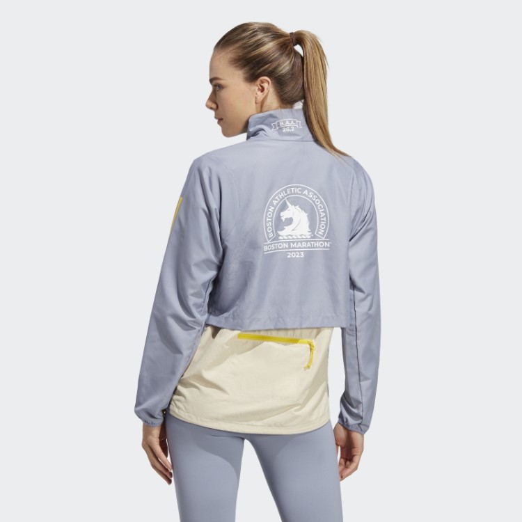 Jaqueta De Corrida Para Celebração Da Maratona De Boston 2023 Adidas Violeta Prateada