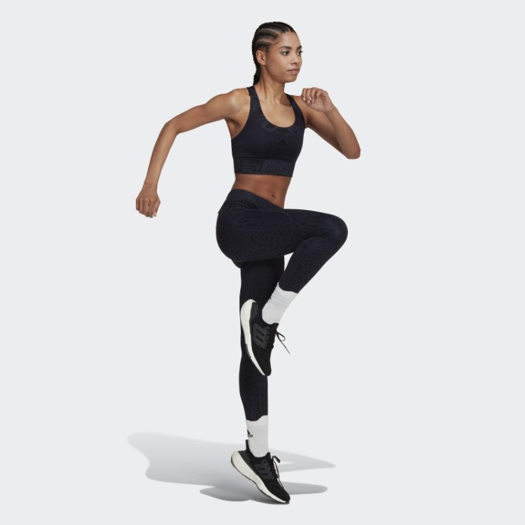 Sutiã De Corrida Com Estampa De Suporte Médio Adidas Ink