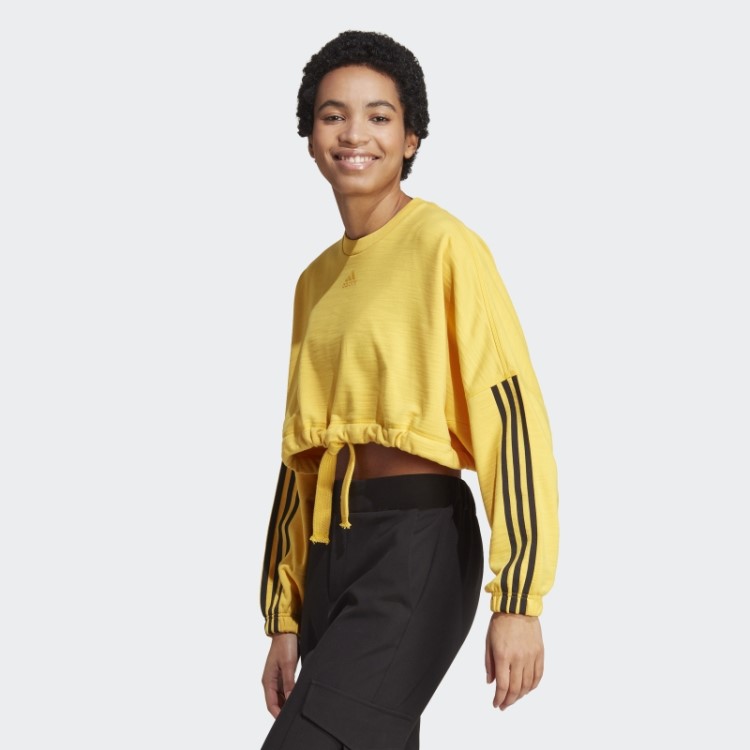 Moletom Dance Crop Versátil Adidas Gold