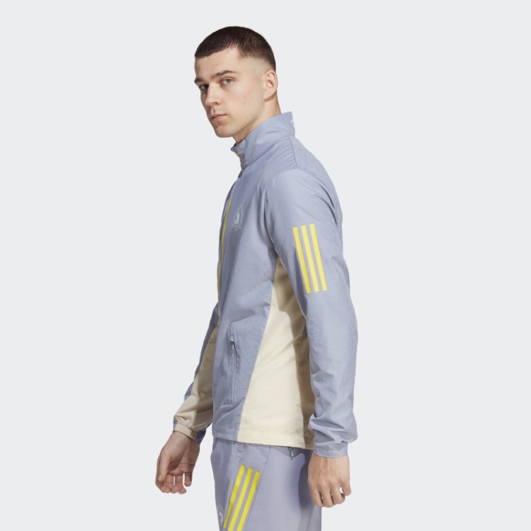 Jaqueta De Corrida Adidas Silver Violet Boston Marathon 2023 Celebration