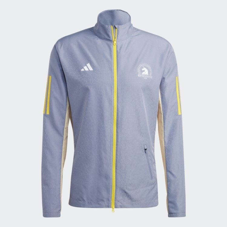 Jaqueta De Corrida Adidas Silver Violet Boston Marathon 2023 Celebration