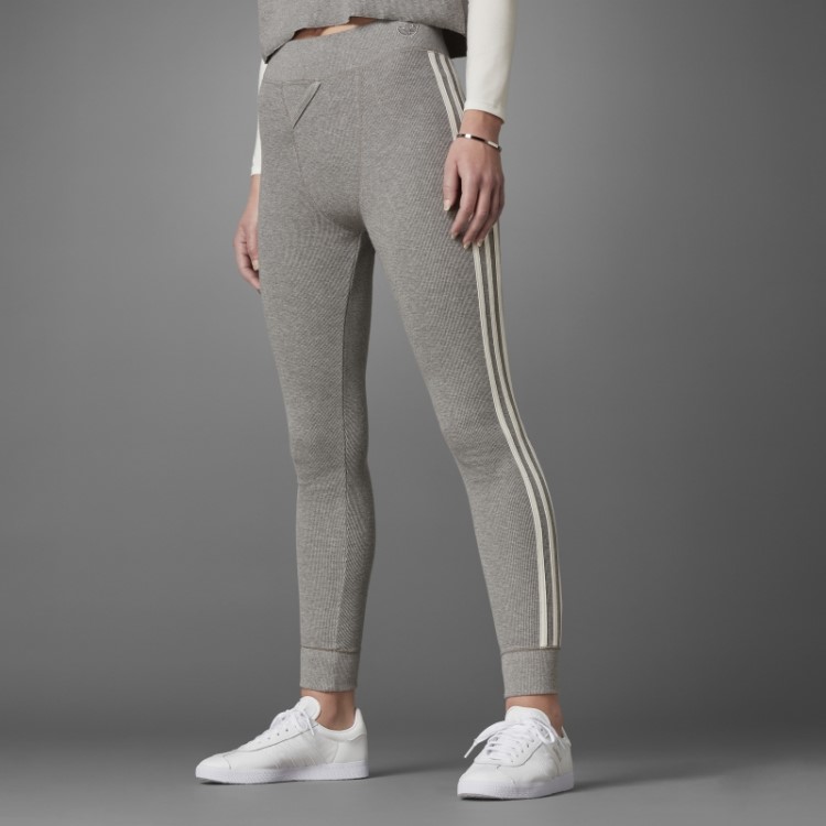 Versão Azul Meia-calça Waffle Cintura Alta Core Heather Adidas