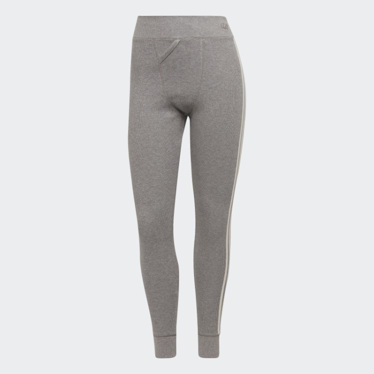 Versão Azul Meia-calça Waffle Cintura Alta Core Heather Adidas