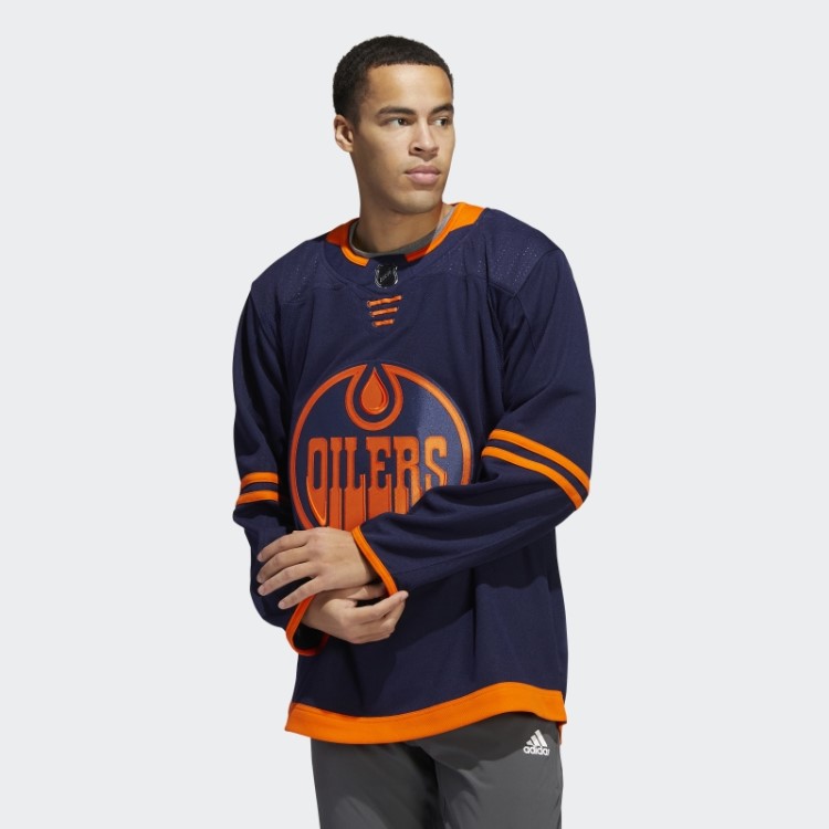 Adidas Oilers Terceira Camisa Profissional Autêntica Navy 09 Ccm-sld