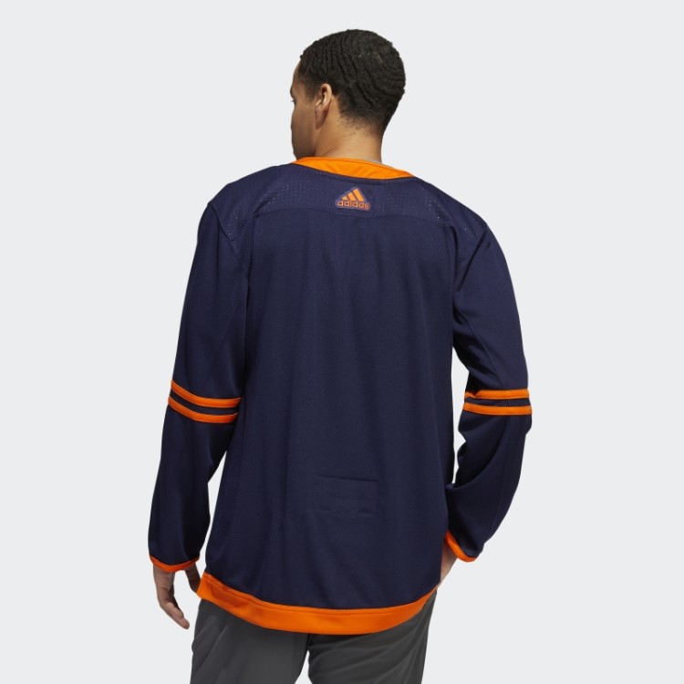 Adidas Oilers Terceira Camisa Profissional Autêntica Navy 09 Ccm-sld