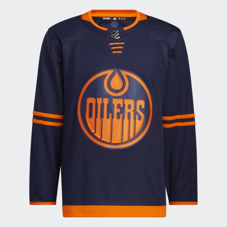 Adidas Oilers Terceira Camisa Profissional Autêntica Navy 09 Ccm-sld