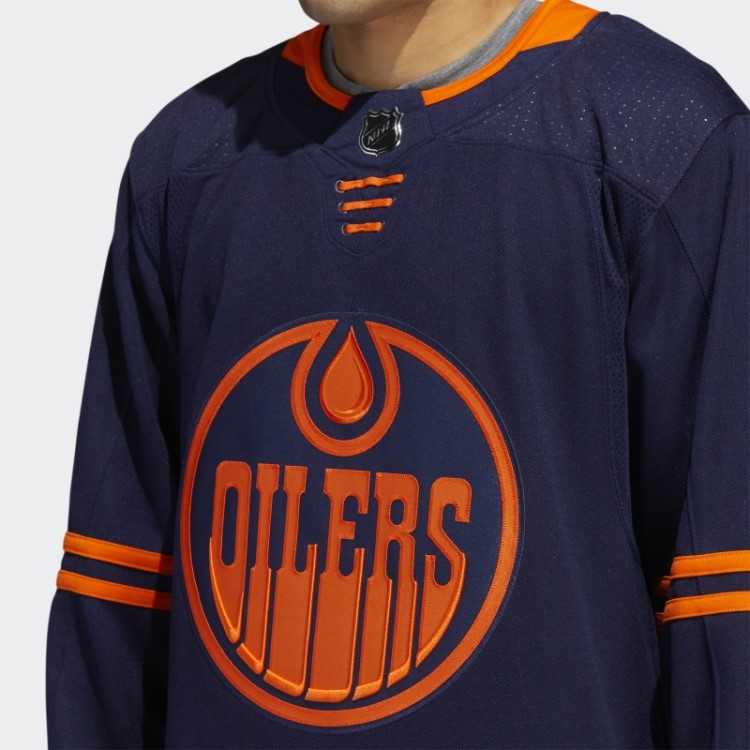 Adidas Oilers Terceira Camisa Profissional Autêntica Navy 09 Ccm-sld