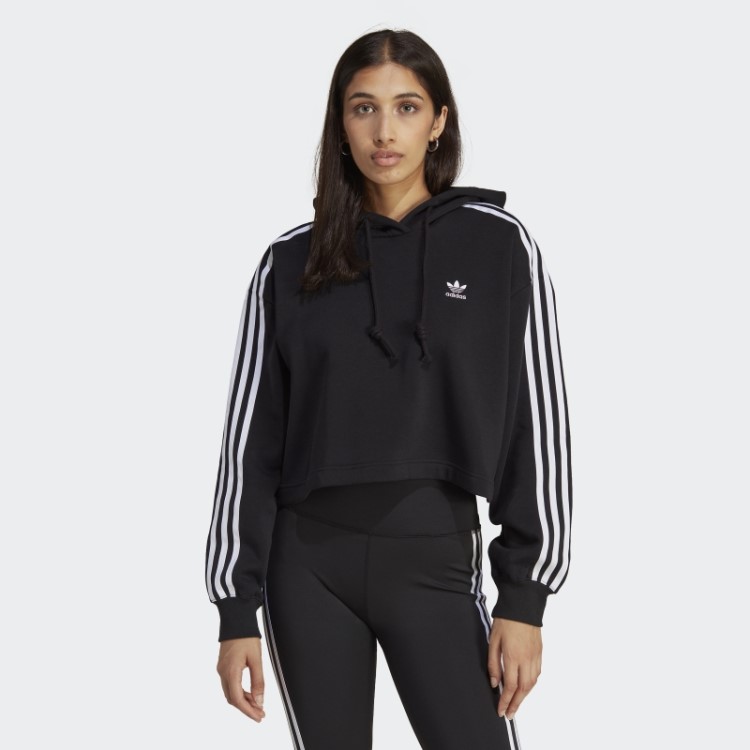 Moletom Preto Adicolor Classics Crop Adidas
