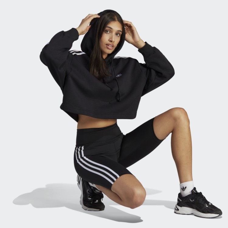 Moletom Preto Adicolor Classics Crop Adidas