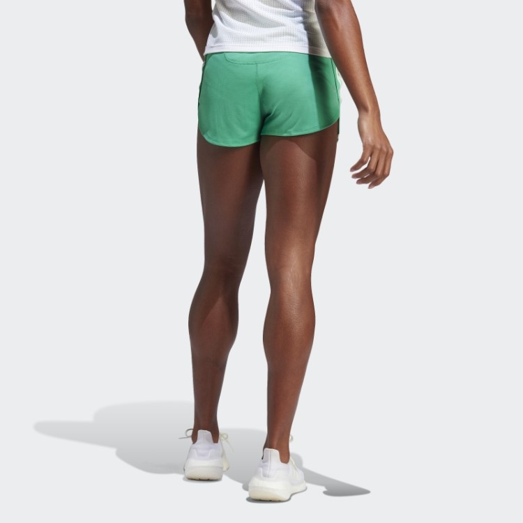 Adidas Run Icons 3 Listras Shorts De Corrida De Baixo Carbono Verde