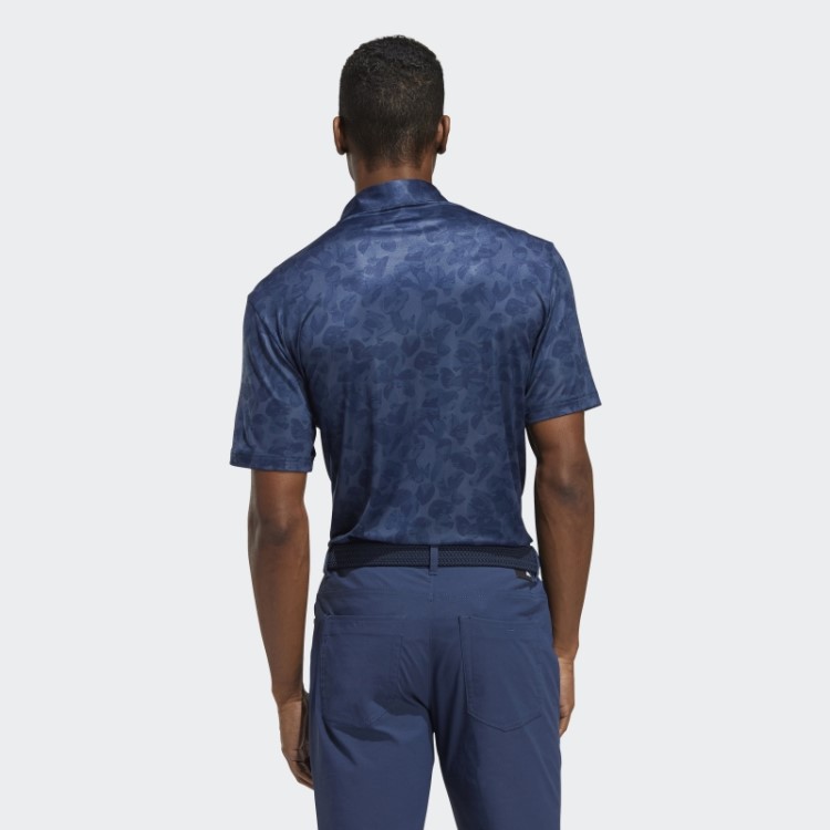 Camisa Polo Adidas Azul Marinho Com Estampa Prisma