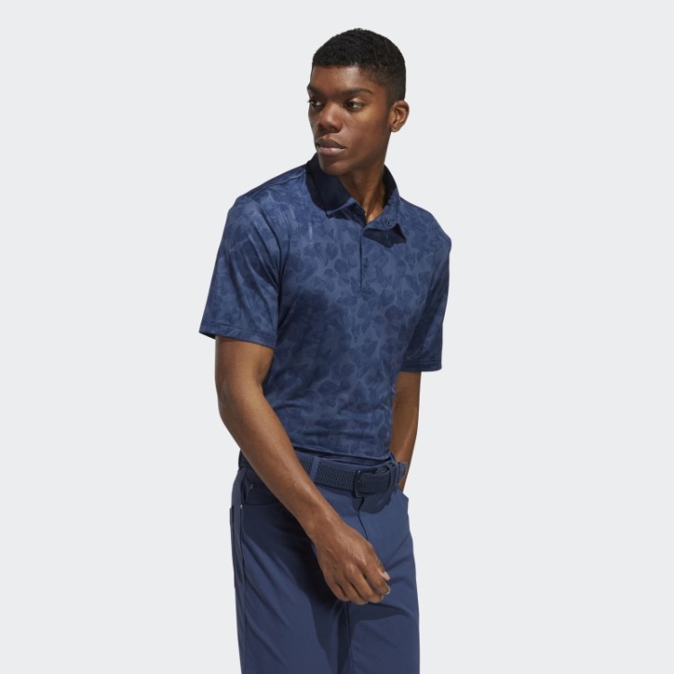 Camisa Polo Adidas Azul Marinho Com Estampa Prisma