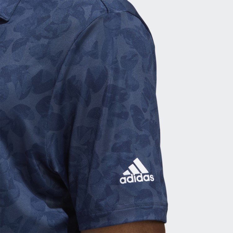 Camisa Polo Adidas Azul Marinho Com Estampa Prisma