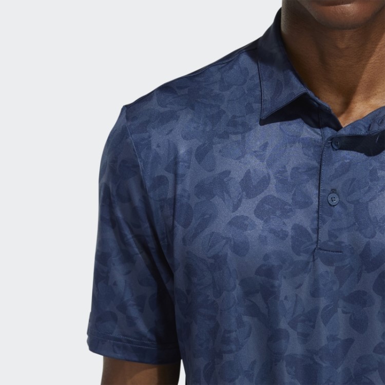 Camisa Polo Adidas Azul Marinho Com Estampa Prisma