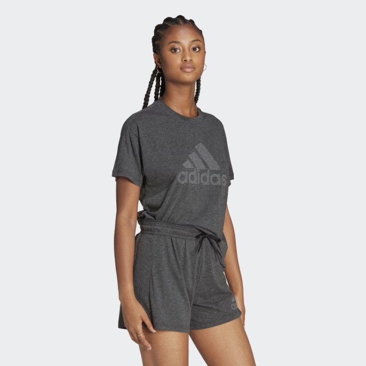 Camiseta Preta Melange Hot Adidas Future Icons Winners 3.0