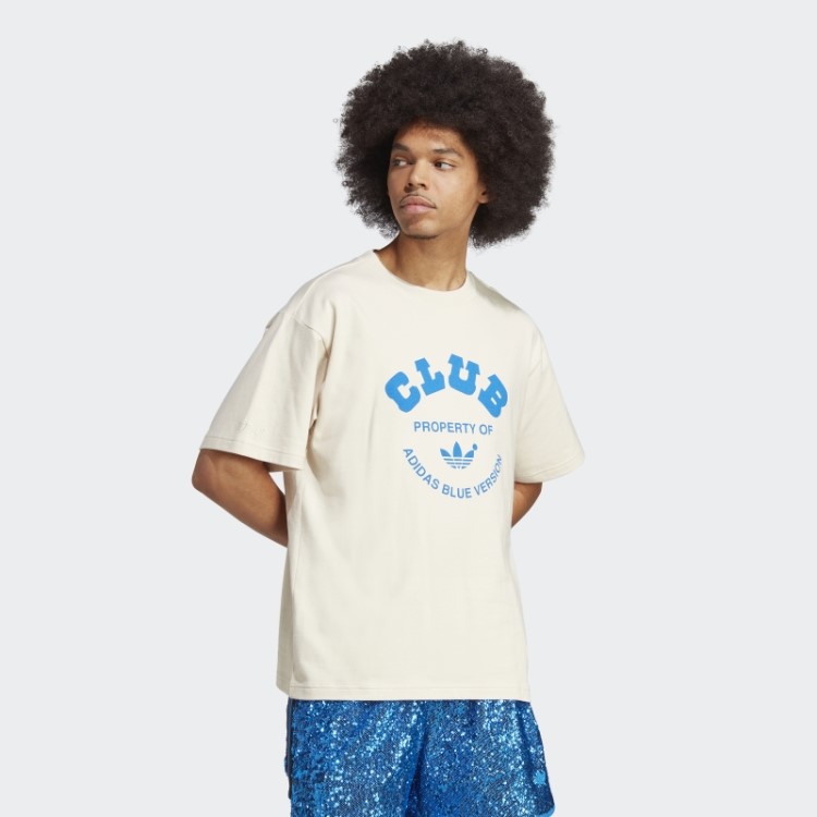 Adidas Azul Versão Clube T-shirt De Alumínio