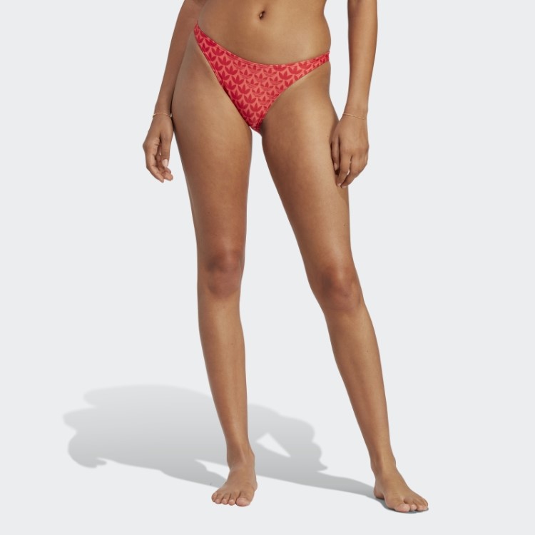 Cueca De Biquíni Monograma Original Adidas Escarlate