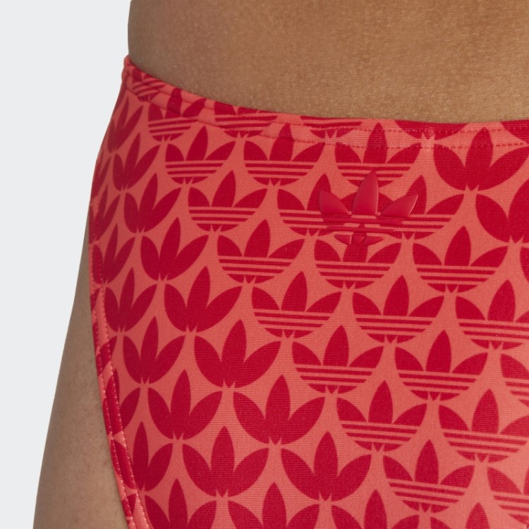 Cueca De Biquíni Monograma Original Adidas Escarlate