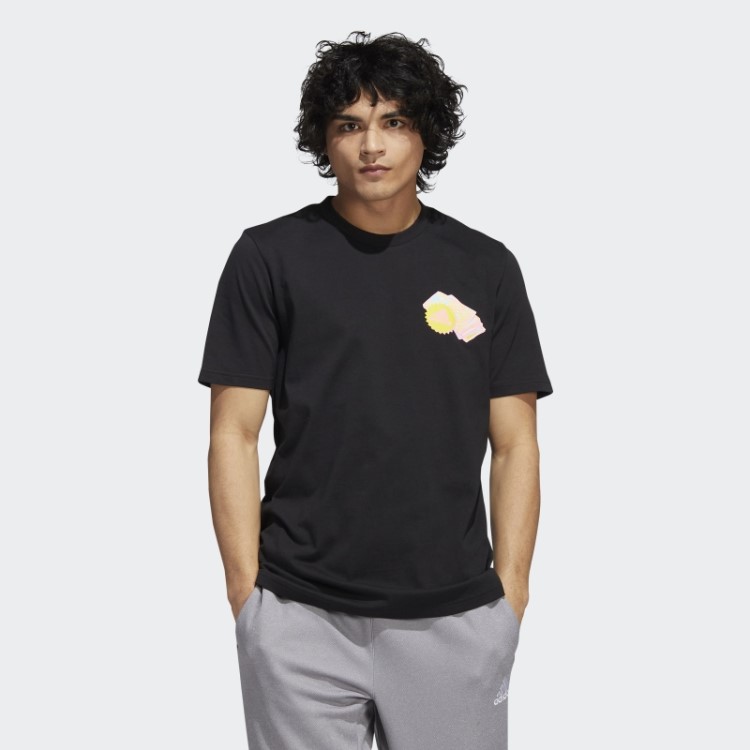 Pack The Essentials Camiseta Estampada Preta Adidas