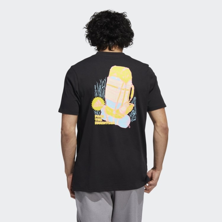 Pack The Essentials Camiseta Estampada Preta Adidas