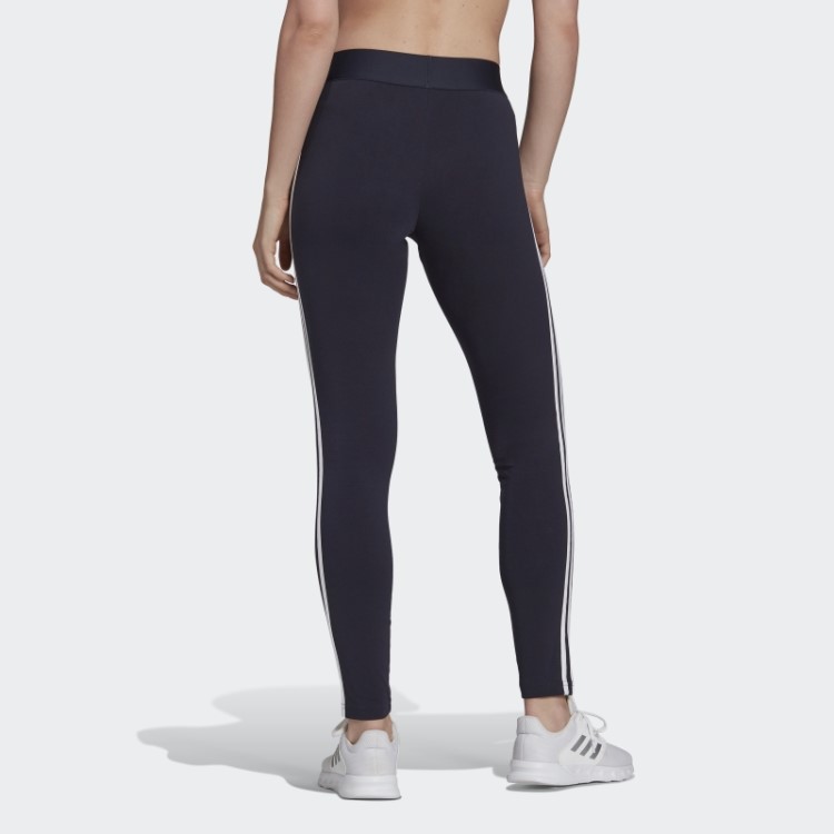 Legging Com As Três Listras Da Adidas Loungewear Essentials Ink