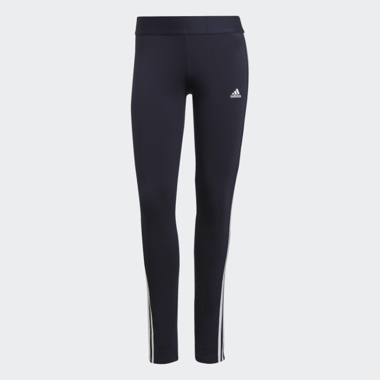 Legging Com As Três Listras Da Adidas Loungewear Essentials Ink